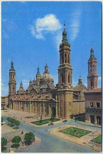 POSTAL DE ZARAGOZA - BASILICA DEL PILAR. FACHADA PRINCIPAL Nº 12