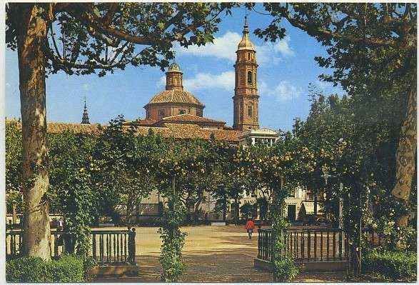 POSTAL DE CALATAYUD. PLAZA DEL GENERALISIMO