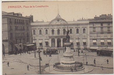 POSTAL ANTIGUA DE ZARAGOZA. PLAZA DE LA CONSTITUCION
