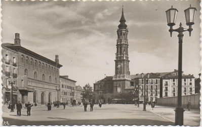 POSTAL DE ZARAGOZA. LONJA Y CATEDRAL DE LA SEO