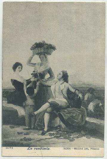 POSTAL DE ARTE. GOYA. LA VENDIMIA. XXXlll MUSEO DEL PRADO