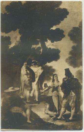 POSTAL DE ARTE. GOYA. LA MAJA Y LOS EMBOZADOS. MUSEO DEL PRADO 771
