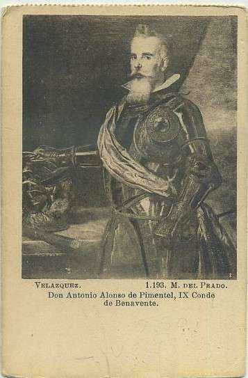 POSTAL DE ARTE. VELAZQUEZ. DON ANTONIO ALONSO DE PIMENTEL. MUSEO DEL PRADO 1193