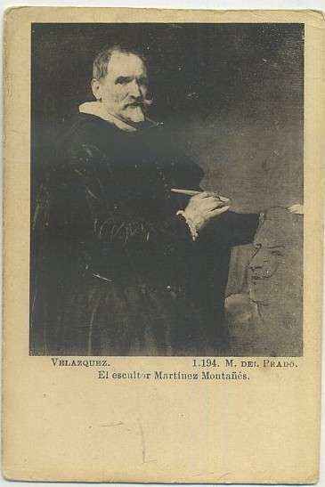 POSTAL DE ARTE. VELAZQUEZ. EL ESCULTOR MARTINES MONTAÑEZ. MUSEO DEL PRADO 1194
