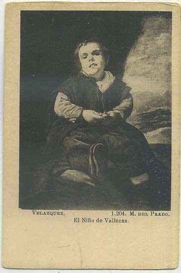 POSTAL DE ARTE. VELAZQUEZ. EL NIÑO DE VALLECAS. MUSEO DEL PRADO 1204