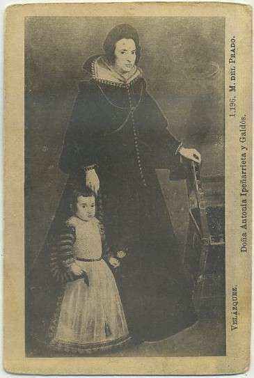 POSTAL DE ARTE. VELAZQUEZ. DOÑA ANTONIA IPEÑAPRIETA Y GALDOS. M. DEL PRADO 1196