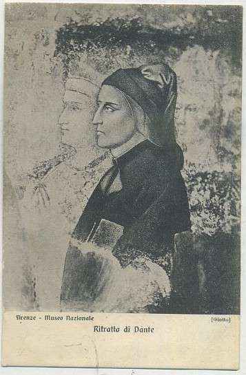 POSTAL DE ARTE. RITRATTO DI DANTE. FIRENZE. MUSEO NAZIONALE Nº 5845