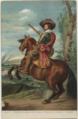 POSTAL DE ARTE. RETRATO ESCUESTRE DEL CONDE DUQUE DE OLIVARES. VELAZQUEZ