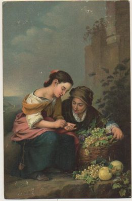 POSTAL DE ARTE. DIE GELAZAHLERIN. MURILLO