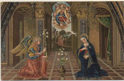 POSTAL DE ARTE. ANNUNZIAZIONE. PINTURICCHIO