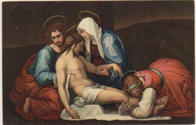 POSTAL DE ARTE. LA DEPOSIZIONE DI CROCE. FRA BARTOLOMMEO