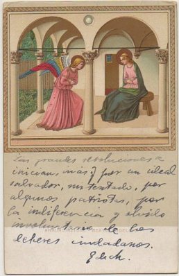 POSTAL DE ARTE. ANUNCIAZIONE BEATO ANGEL