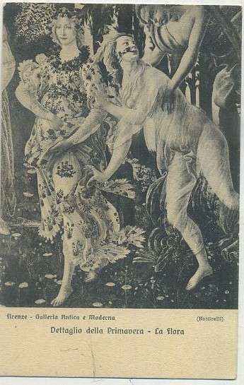 POSTAL DE ARTE. BOTTICELLI. DETTAGLIO DELLA PRIMAVERA. LA FLORA. FIRENZE N 5693º
