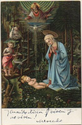 POSTAL DE ARTE. MARIA MIT DEM KINDE