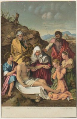 POSTAL DE ARTE. LA DEPOSIZIONE DI CROCE. ANDREA DEL SARTO