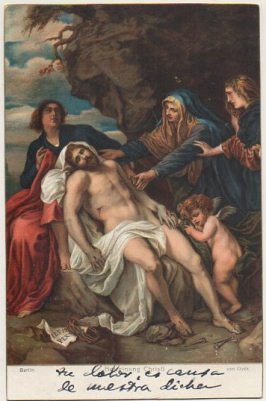 POSTAL DE ARTE. BEVEINUNG CHRISTI