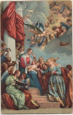 POSTAL DE ARTE. LO SPOSALIZIO DI SANTA CATERINA. VERONESE