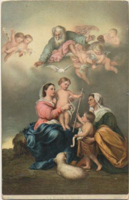 POSTAL DE ARTE. LA VIERGE DE SEVILLE. MURILLO