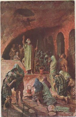 POSTAL DE ARTE. L'OSTRIANUM. QUO VADIS. MASTROIANNI Nº 6