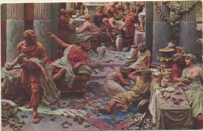 POSTAL DE ARTE. RAPTO DE LIAGIA. QUO VADIS. MASTROIANNI Nº 5