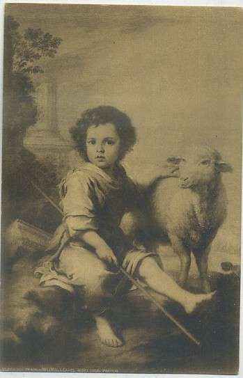 POSTAL DE ARTE. MURILLO. EL NIÑO DIOS PASTOR. Nº  522