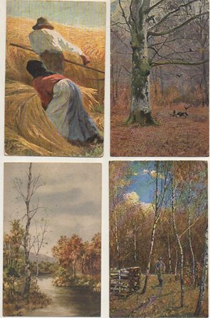 POSTALES DE ARTE. PINTURAS DE ESCENAS CAMPESTRES. 10 POSTALES
