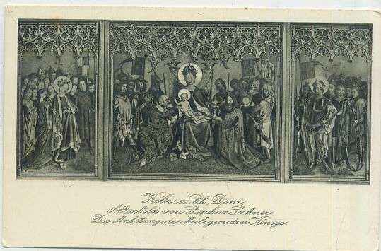 POSTAL DE ARTE. ALTARBILD  VON STEPHAN LOCHNER