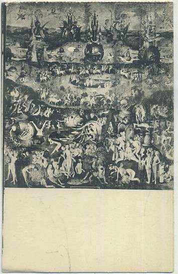 POSTAL DE ARTE. LOS PECADOS CAPITALES. SAN LORENZO DEL ESCORIAL