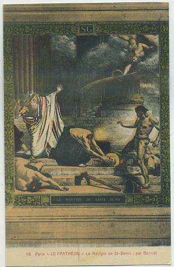 POSTAL DE ARTE. LE MARTYRE DE ST. DENIS. 18 PARIS. LE PANTHEON