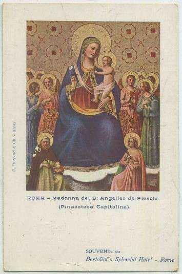 POSTAL DE ARTE. ROMA. MADONNA DEL B. ANGELICO DA FIESOLE