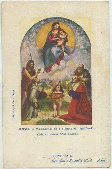POSTAL DE ARTE. ROMA. MADONNA DI FOLIGNO DI RAFFAELLO