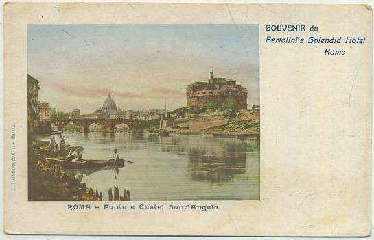 POSTAL DE ARTE. ROMA. PONTE E CASTEL SAN'ANGELO
