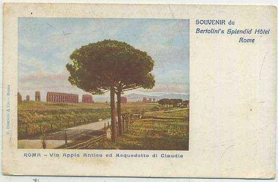 POSTAL DE ARTE. ROMA. VIA APPIA ANTICA ED ACQUEDOTTO DI CLAUDIO