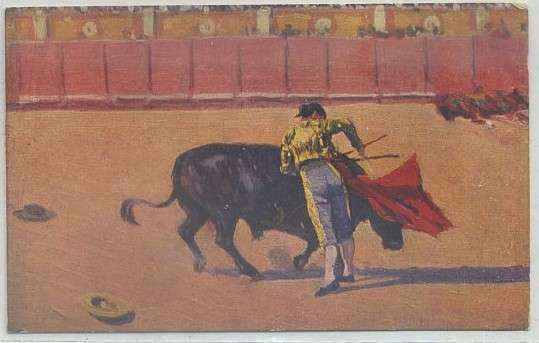 POSTAL DE ARTE. M. BERTOLUCHI. UN PASE AYUDADO Nº 440