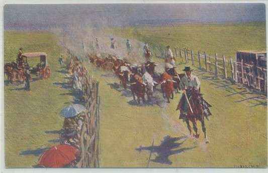 POSTAL DE ARTE. M. BERTOLUCHI. EL ENCIERRO Nº 277 BIS