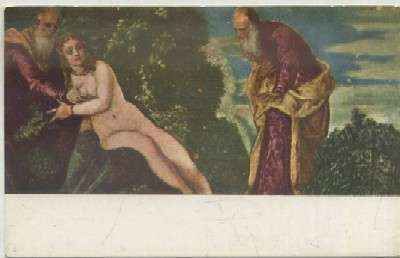 POSTAL DE ARTE. TINTORETO. LA CASTA SUSANA Nº 1058