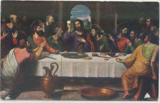 POSTAL DE ARTE. JUAN DE JUANES. LA ULTIMA CENA DEL SEÑOR