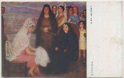 POSTAL DE ARTE. RAMON PALMAROLA. BISABUELA Nº 1459