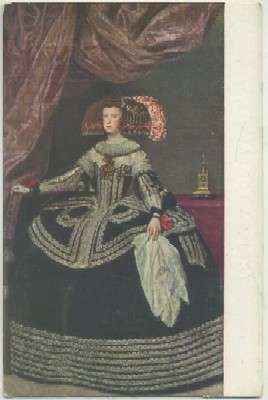 POSTAL DE ARTE. VELAZQUEZ. RETRATO DE DOÑA MARIANA DE AUSTRIA Nº 1003