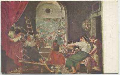 POSTAL DE ARTE. VELAZQUEZ. FABRICA DE TAPICES DE STA. ISABEL Nº 1000