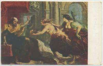 POSTAL DE ARTE. RUBENS. EL BANQUETE DE TEREO Nº 1056