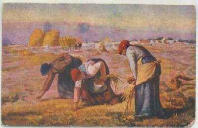 POSTAL DE ARTE. J. F. MILLET. LAS ESPIGADORAS Nº 1507