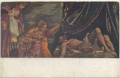 POSTAL DE ARTE. TINTORETTO. JUDITH Y HOLOFERNES Nº 1002