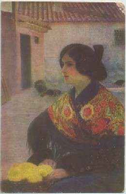 POSTAL DE ARTE. CARLOS VAZQUEZ. UNA DULCINEA Nº 6