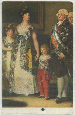 POSTAL DE ARTE. RAMON CASAS. GOYA. LA FAMILIA DE CARLOS lV