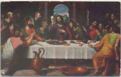 POSTAL DE ARTE. JUAN DE JUANES. LA ULTIMA CENA DEL SEÑOR Nº 1059