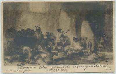 POSTAL DE ARTE. GOYA. LA CASA DE LOCOS Nº 2180