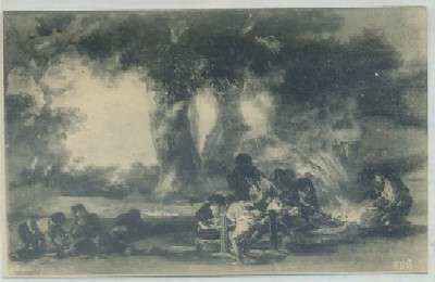 POSTAL DE ARTE. GOYA. ESCORIAL. CASITA DEL PRINCIPE. FABRICA DE BALAS