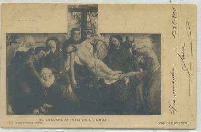 POSTAL DE ARTE. VAN DER WEYDEN. EL DESCENDIMIENTO DE LA CRUZ Nº 974