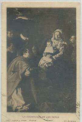 POSTAL DE ARTE. VELAZQUEZ. LA ADORACION DE LOS REYES Nº 1883